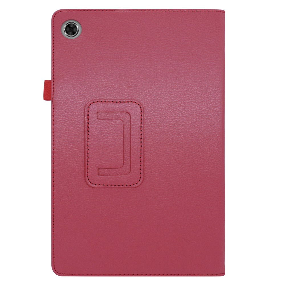 Litchi Texture PU Leather Tablet Case Cover with Stand for Lenovo Tab M10 HD Gen 2 - Rose