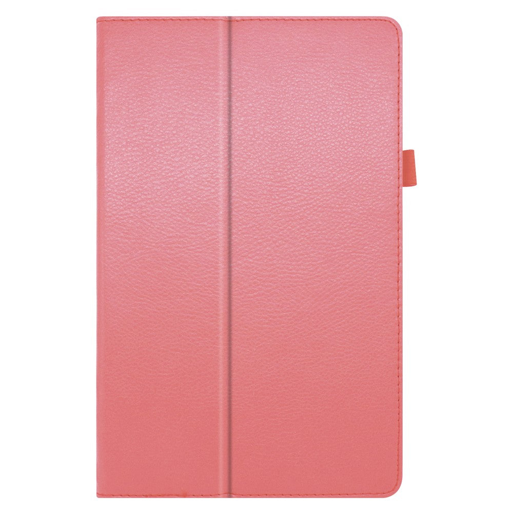 Litchi Texture PU Leather Tablet Case Cover with Stand for Lenovo Tab M10 HD Gen 2 - Pink