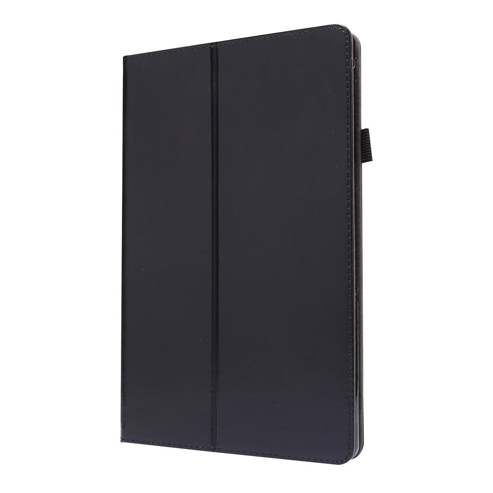 Crazy Horse Texture Two-Fold Design Leather Case for Lenovo Tab P11 / P11 5G 11-inch TB-J606F / J606X - Black