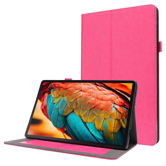 Crazy Horse Texture Two-Fold Design Leather Case for Lenovo Tab P11 / P11 5G 11-inch TB-J606F / J606X - Rose