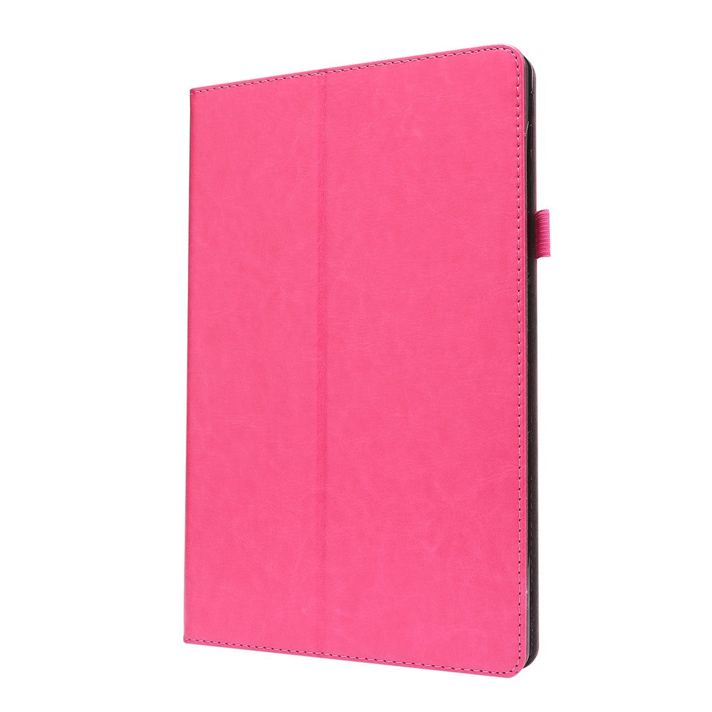 Crazy Horse Texture Two-Fold Design Leather Case for Lenovo Tab P11 / P11 5G 11-inch TB-J606F / J606X - Rose