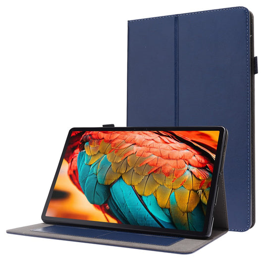 Crazy Horse Texture Two-Fold Design Leather Case for Lenovo Tab P11 / P11 5G 11-inch TB-J606F / J606X - Blue
