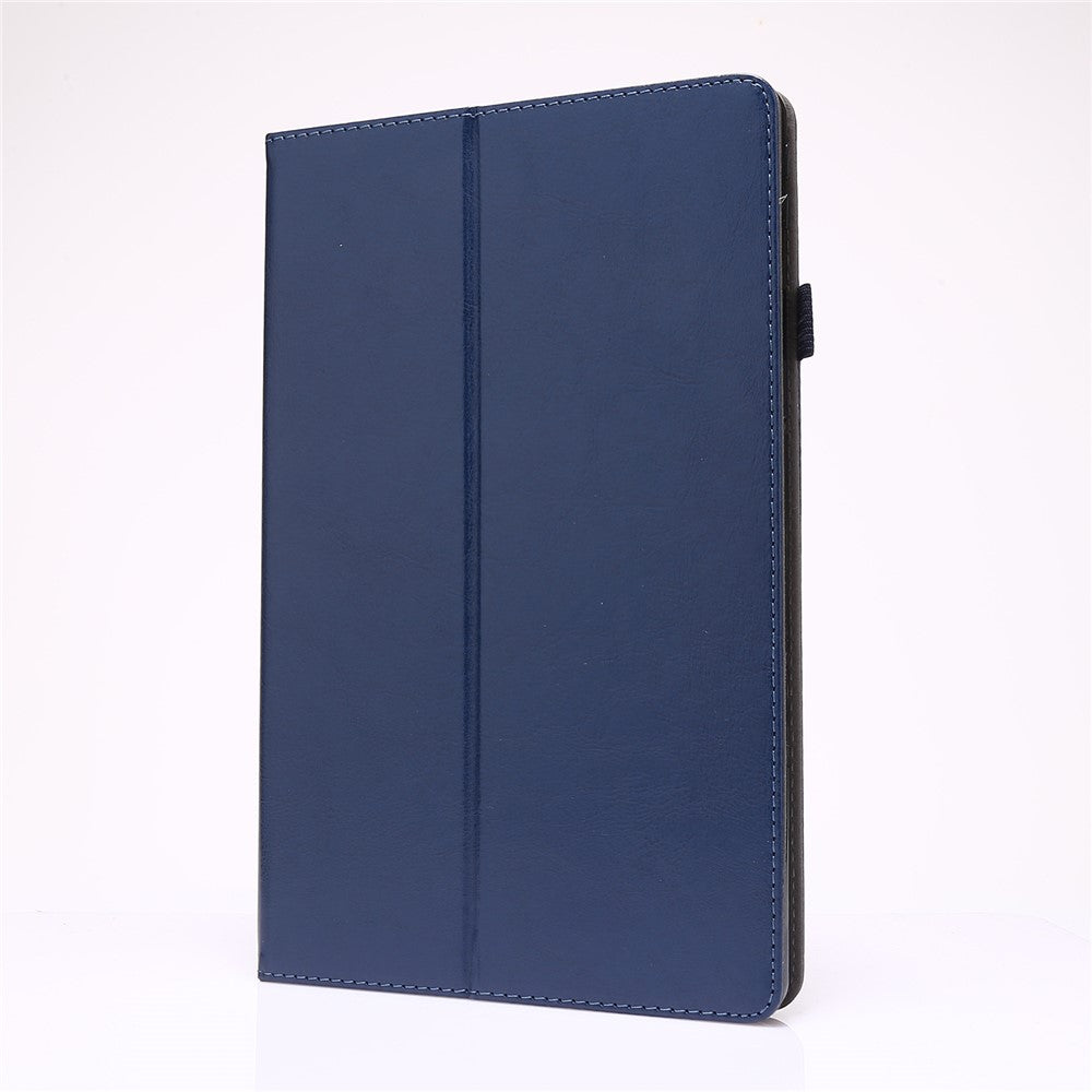 Crazy Horse Texture Two-Fold Design Leather Case for Lenovo Tab P11 / P11 5G 11-inch TB-J606F / J606X - Blue