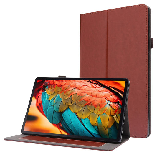 Crazy Horse Texture Two-Fold Design Leather Case for Lenovo Tab P11 / P11 5G 11-inch TB-J606F / J606X - Brown