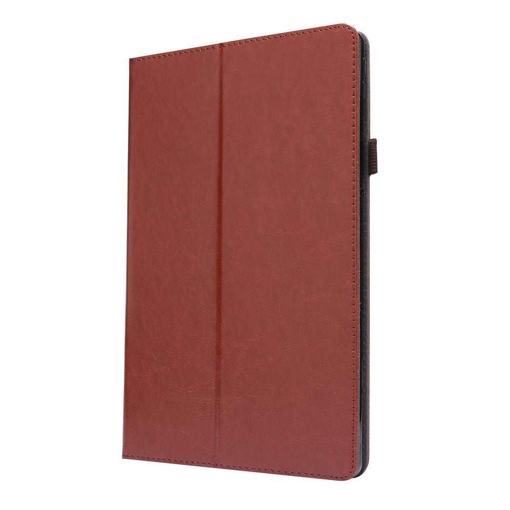 Crazy Horse Texture Two-Fold Design Leather Case for Lenovo Tab P11 / P11 5G 11-inch TB-J606F / J606X - Brown