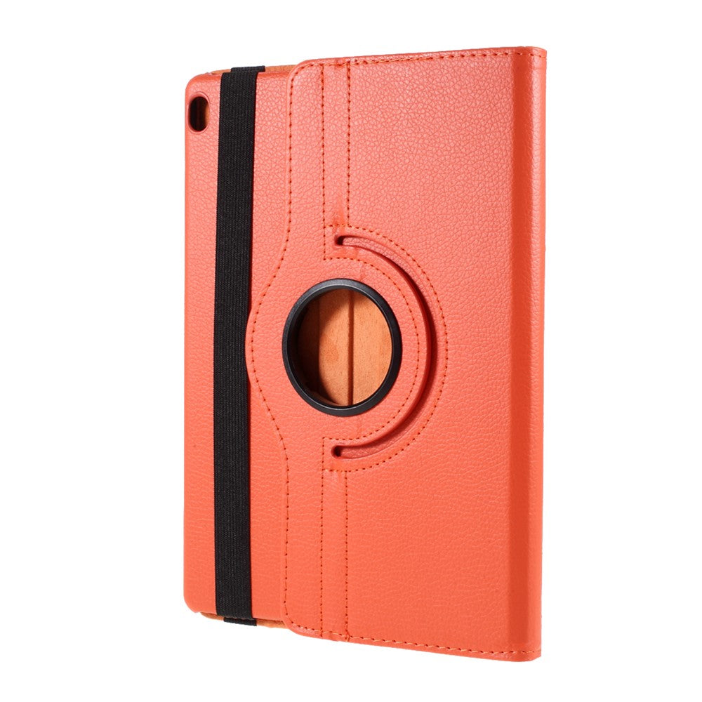 360 Degrees Rotating Stand Leather Case for Lenovo Tab M10 - Orange