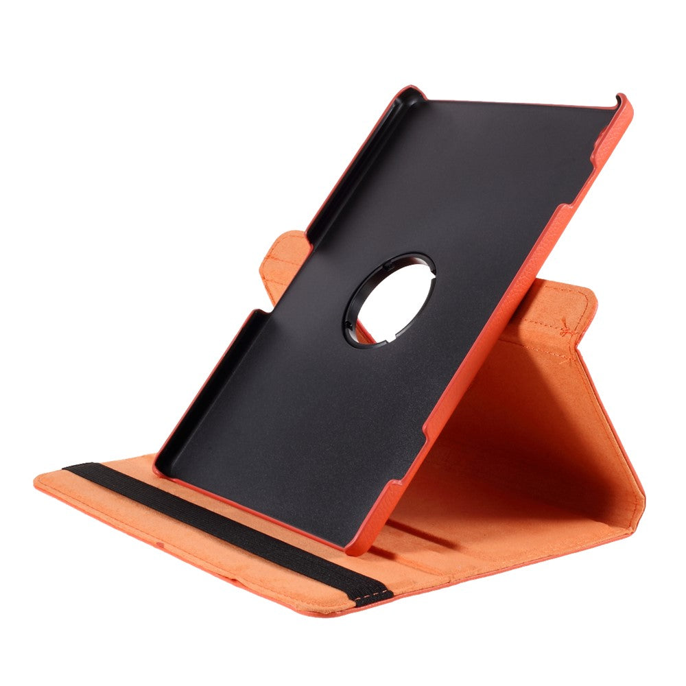 360 Degrees Rotating Stand Leather Case for Lenovo Tab M10 - Orange