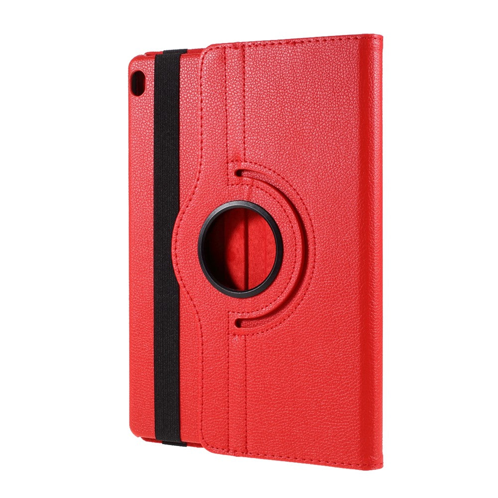 360 Degrees Rotating Stand Leather Case for Lenovo Tab M10 - Red