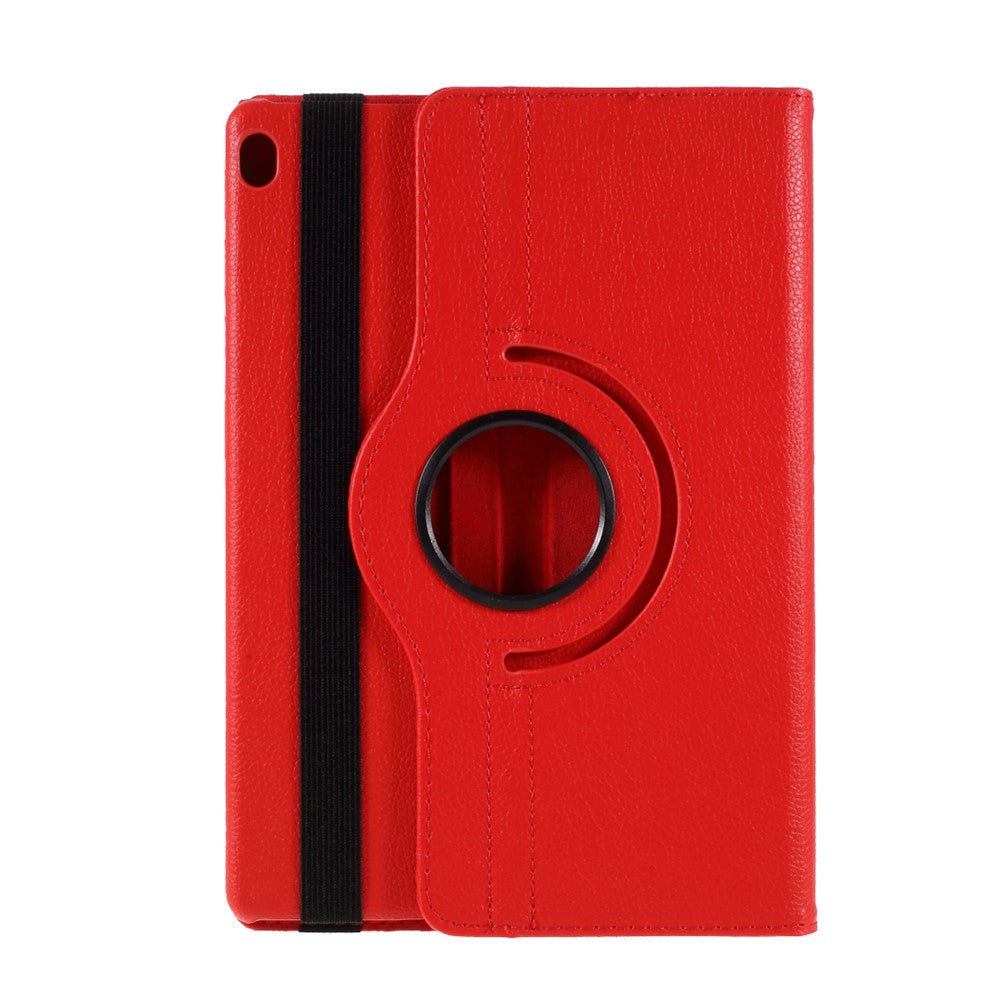 360 Degrees Rotating Stand Leather Case for Lenovo Tab M10 - Red