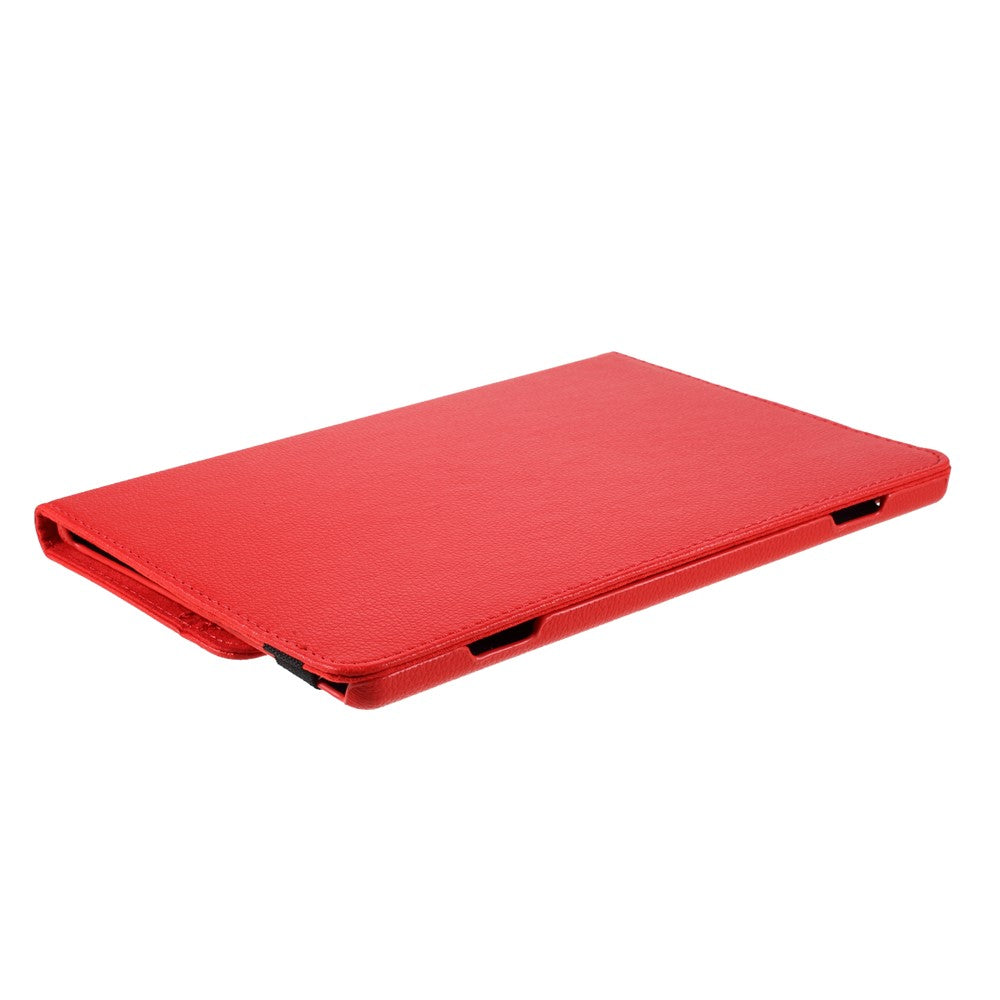 360 Degrees Rotating Stand Leather Case for Lenovo Tab M10 - Red