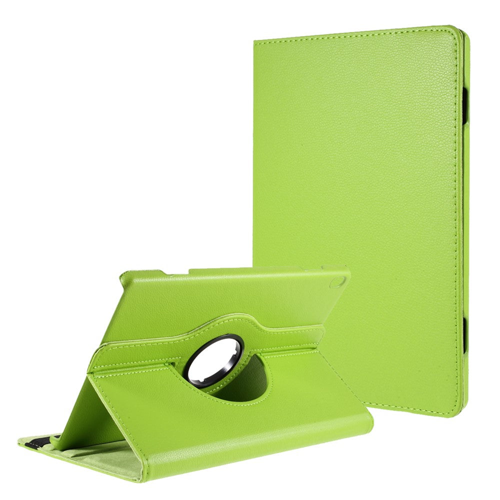 360 Degrees Rotating Stand Leather Case for Lenovo Tab M10 - Green
