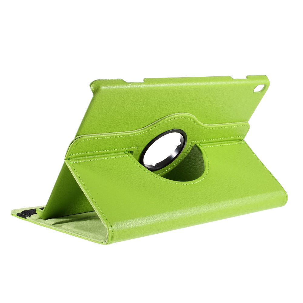 360 Degrees Rotating Stand Leather Case for Lenovo Tab M10 - Green