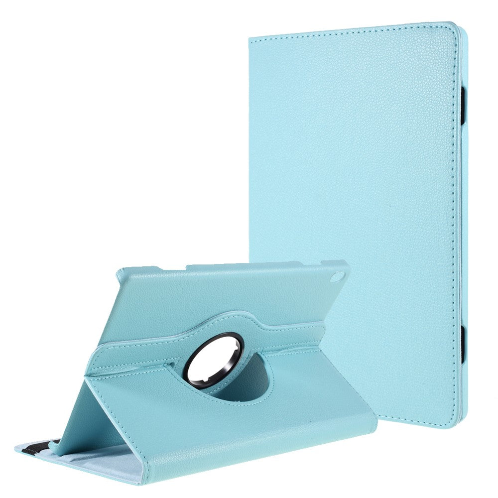 360 Degrees Rotating Stand Leather Case for Lenovo Tab M10 - Baby Blue
