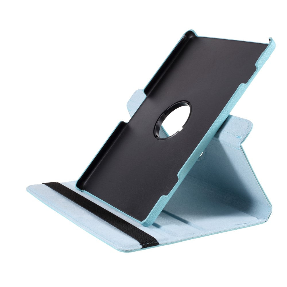 360 Degrees Rotating Stand Leather Case for Lenovo Tab M10 - Baby Blue