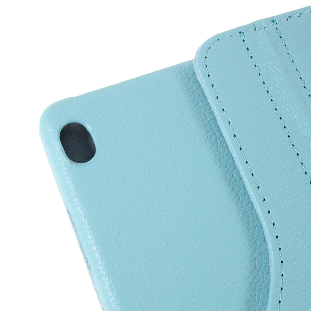 360 Degrees Rotating Stand Leather Case for Lenovo Tab M10 - Baby Blue