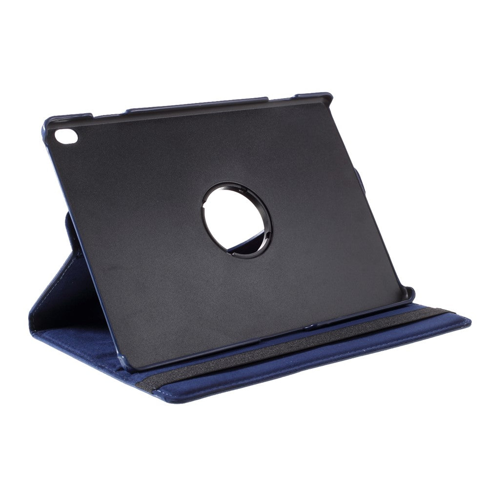 360 Degrees Rotating Stand Leather Case for Lenovo Tab M10 - Dark Blue