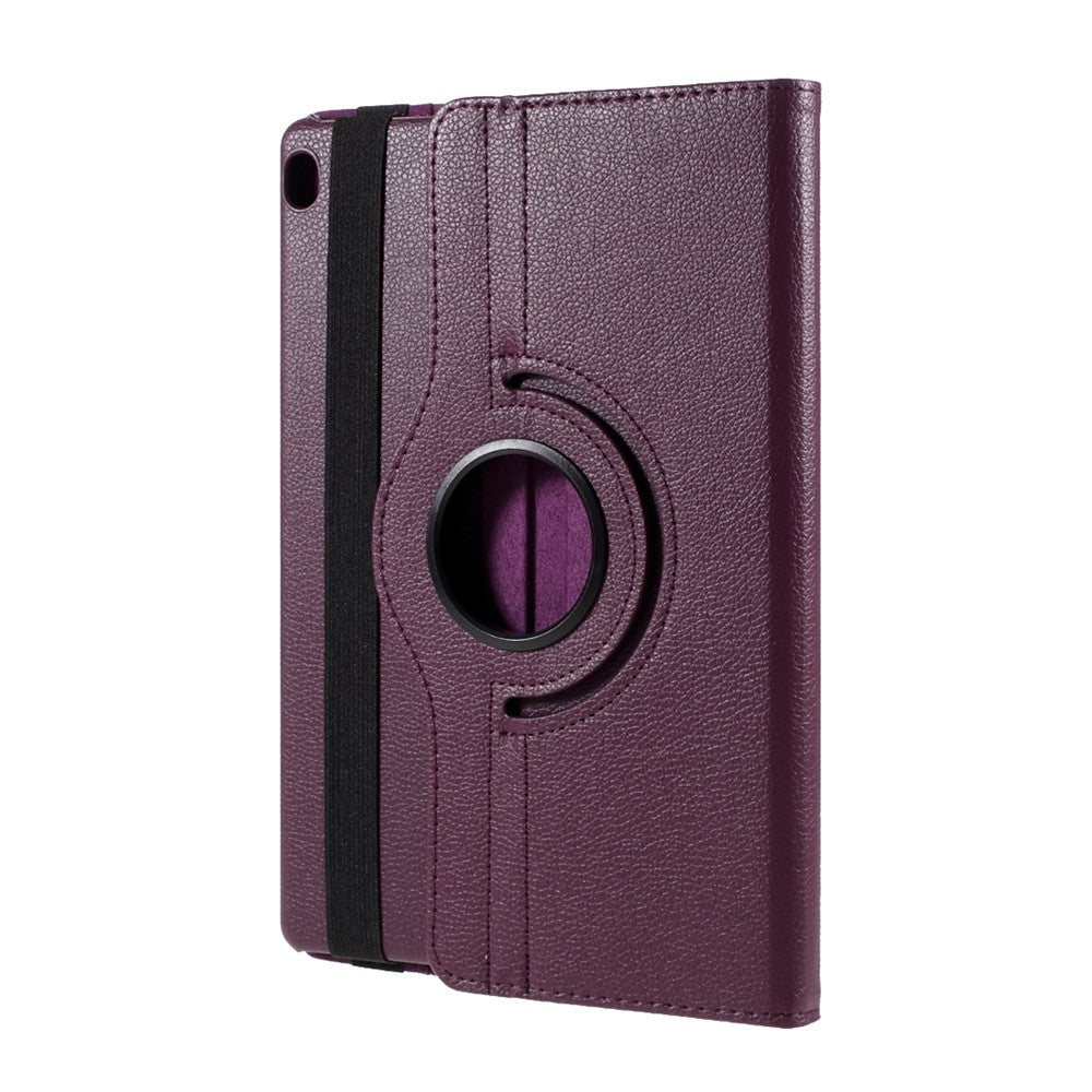 360 Degrees Rotating Stand Leather Case for Lenovo Tab M10 - Purple