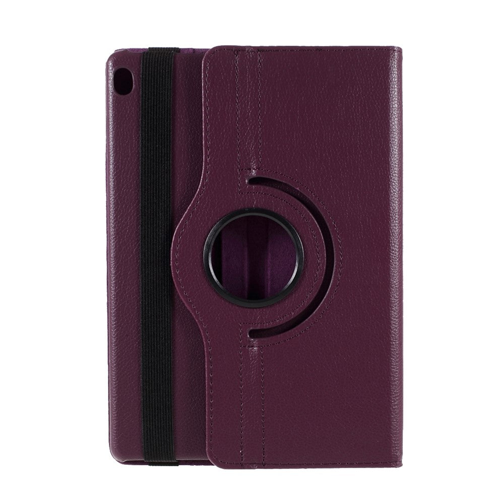360 Degrees Rotating Stand Leather Case for Lenovo Tab M10 - Purple