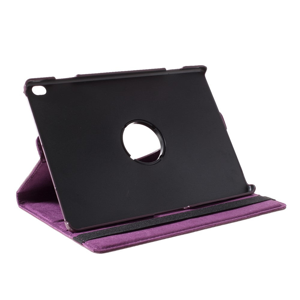 360 Degrees Rotating Stand Leather Case for Lenovo Tab M10 - Purple