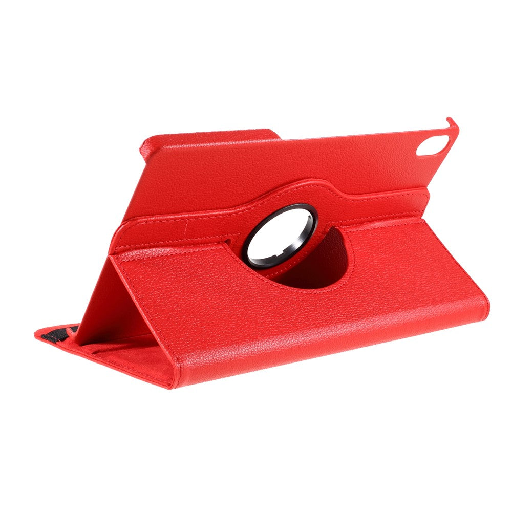 360 Degrees Rotating Stand Leather Case for Lenovo Tab P11 / P11 5G 11 inch TB-J606F / J606X - Red