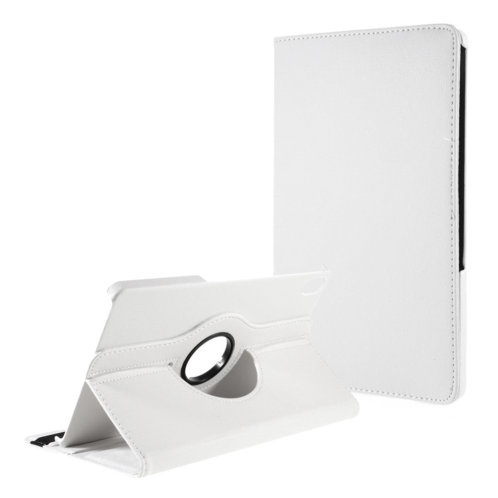 360 Degrees Rotating Stand Leather Case for Lenovo Tab P11 / P11 5G 11 inch TB-J606F / J606X - White