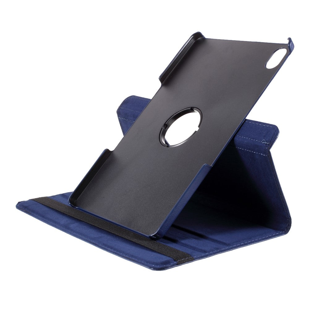 360 Degrees Rotating Stand Leather Case for Lenovo Tab P11 / P11 5G 11 inch TB-J606F / J606X - Dark Blue