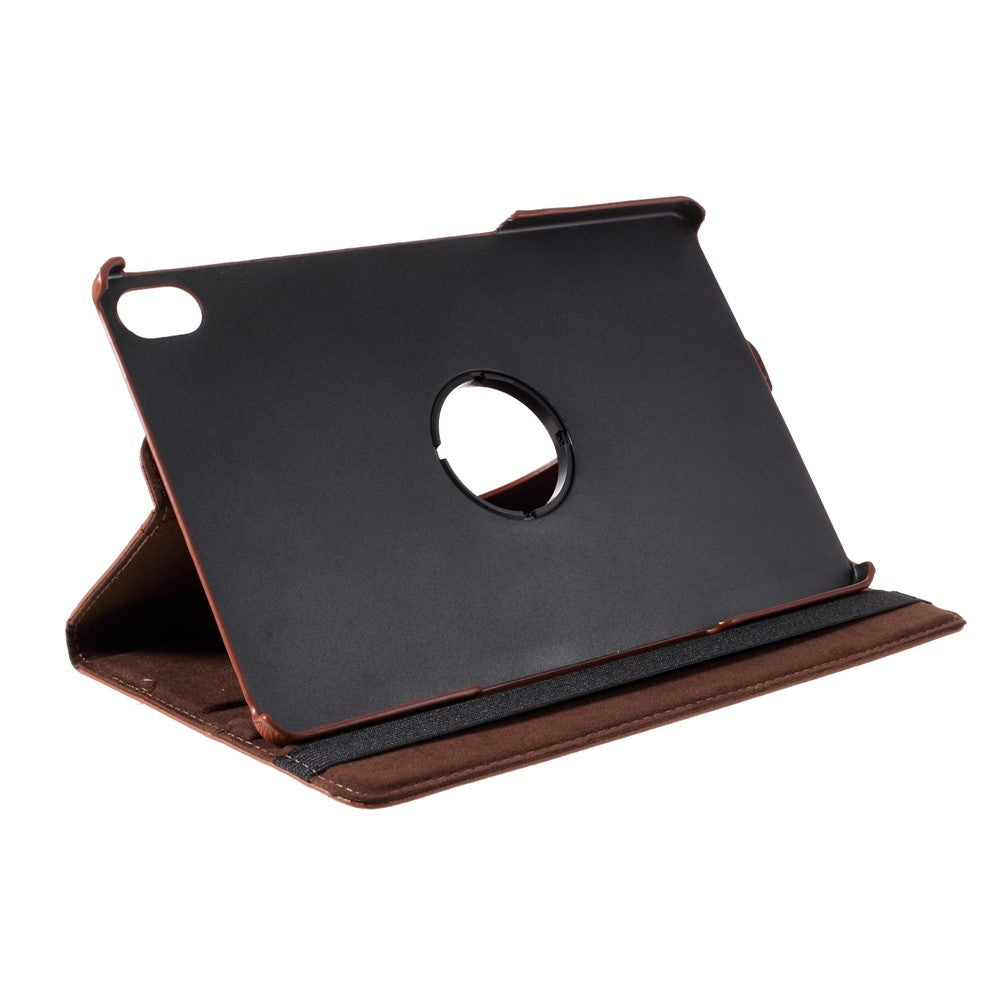 360 Degrees Rotating Stand Leather Case for Lenovo Tab P11 / P11 5G 11 inch TB-J606F / J606X - Brown