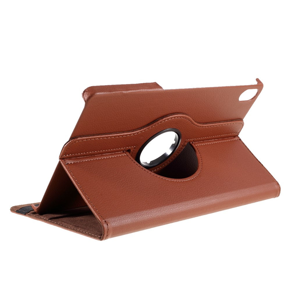 360 Degrees Rotating Stand Leather Case for Lenovo Tab P11 / P11 5G 11 inch TB-J606F / J606X - Brown