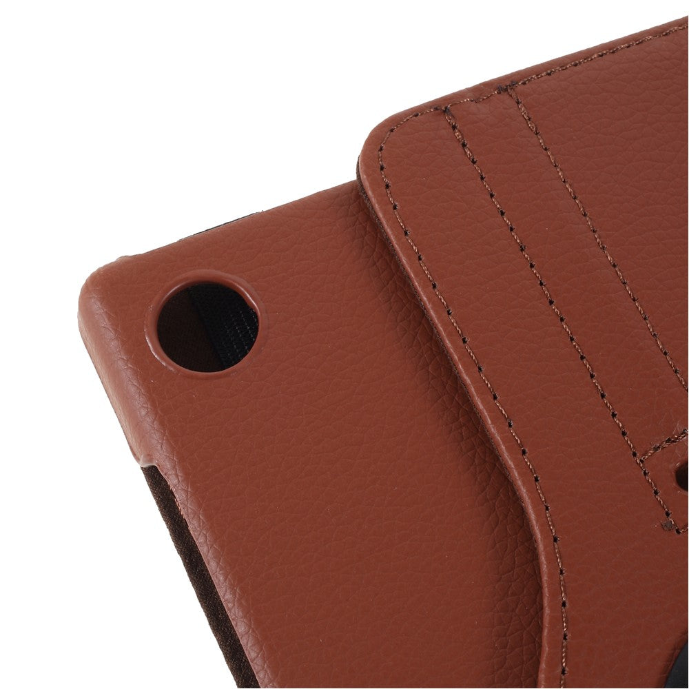 360 Degrees Rotating Stand Leather Case for Lenovo Tab M10 HD Gen 2 TB-X306X - Brown