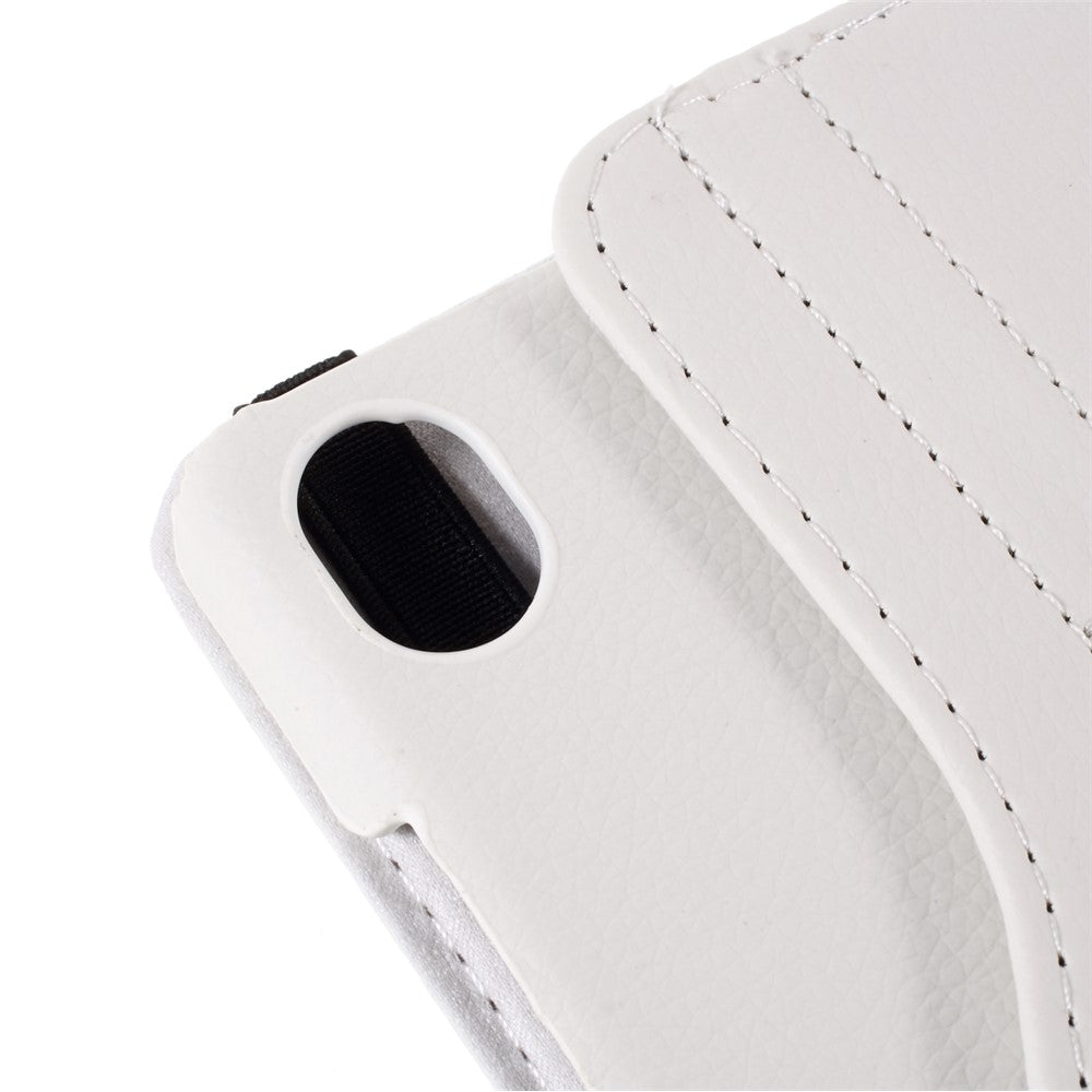 Leather Case with Rotating Stand Cover for Lenovo Tab M8 (1st Gen) HD8505/M8 (2nd Gen) HD8705 - White