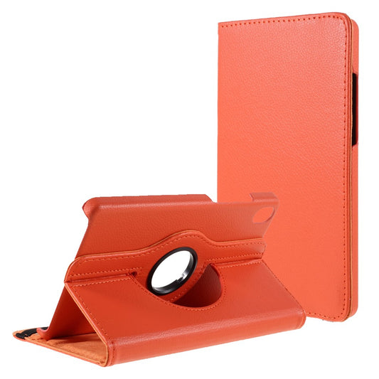 Leather Case with Rotating Stand Cover for Lenovo Tab M8 (1st Gen) HD8505/M8 (2nd Gen) HD8705 - Orange