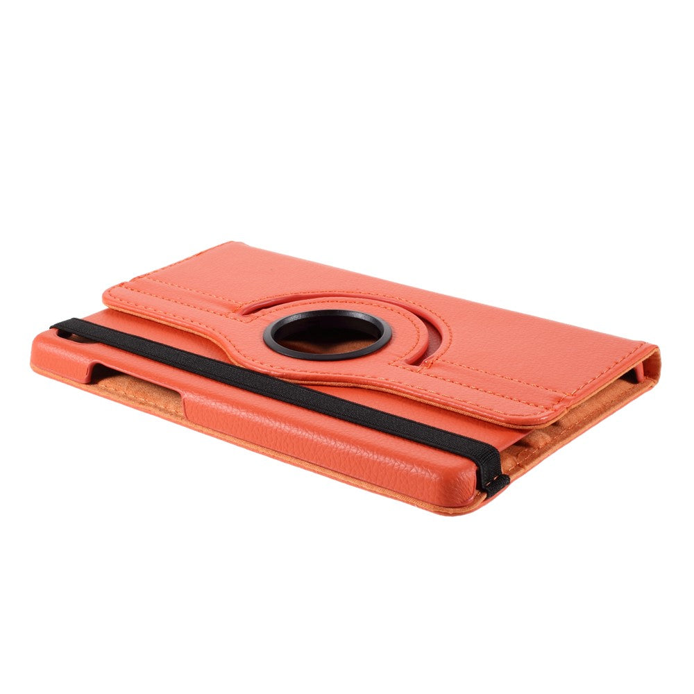 Leather Case with Rotating Stand Cover for Lenovo Tab M8 (1st Gen) HD8505/M8 (2nd Gen) HD8705 - Orange