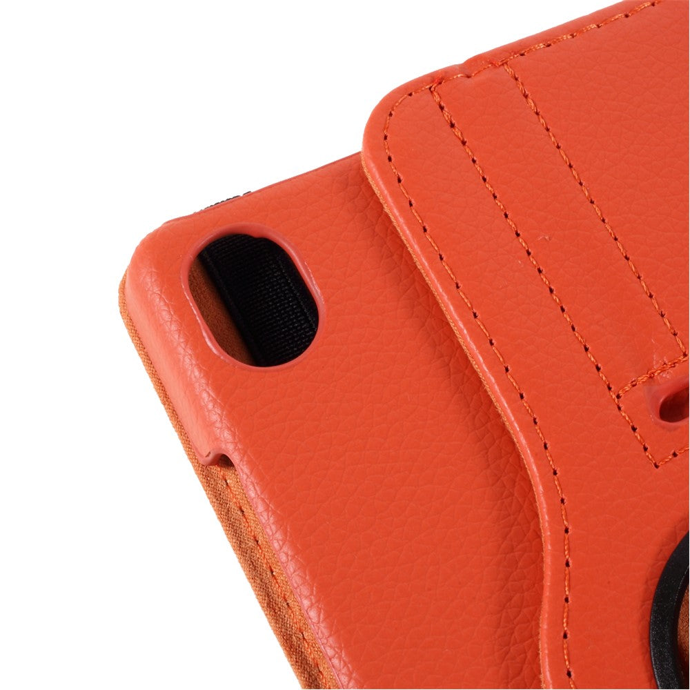 Leather Case with Rotating Stand Cover for Lenovo Tab M8 (1st Gen) HD8505/M8 (2nd Gen) HD8705 - Orange