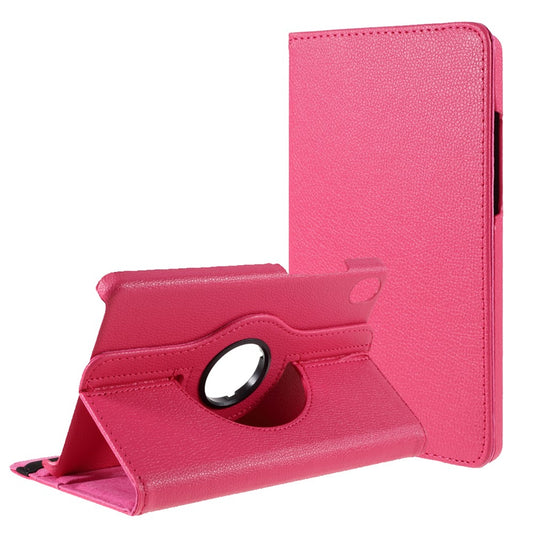 Leather Case with Rotating Stand Cover for Lenovo Tab M8 (1st Gen) HD8505/M8 (2nd Gen) HD8705 - Rose