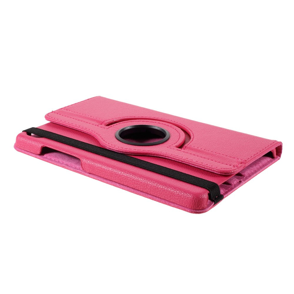 Leather Case with Rotating Stand Cover for Lenovo Tab M8 (1st Gen) HD8505/M8 (2nd Gen) HD8705 - Rose