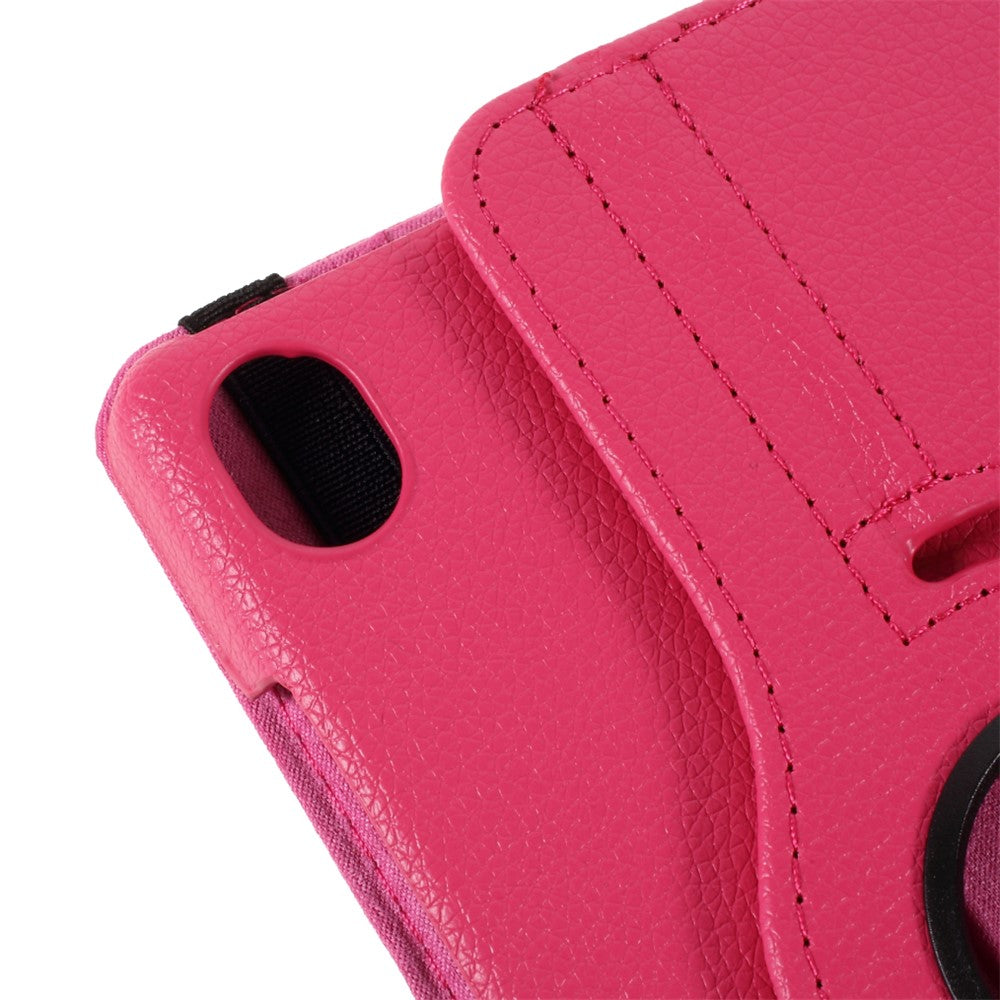 Leather Case with Rotating Stand Cover for Lenovo Tab M8 (1st Gen) HD8505/M8 (2nd Gen) HD8705 - Rose