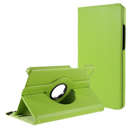 Leather Case with Rotating Stand Cover for Lenovo Tab M8 (1st Gen) HD8505/M8 (2nd Gen) HD8705 - Green