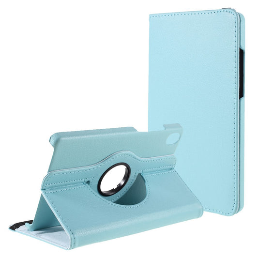 Leather Case with Rotating Stand Cover for Lenovo Tab M8 (1st Gen) HD8505/M8 (2nd Gen) HD8705 - Baby Blue