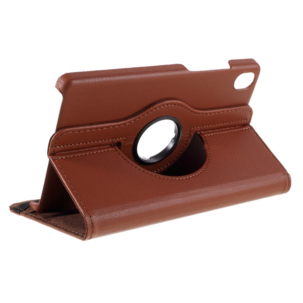 Leather Case with Rotating Stand Cover for Lenovo Tab M8 (1st Gen) HD8505/M8 (2nd Gen) HD8705 - Brown