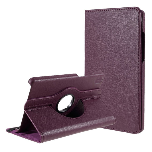 Leather Case with Rotating Stand Cover for Lenovo Tab M8 (1st Gen) HD8505/M8 (2nd Gen) HD8705 - Purple