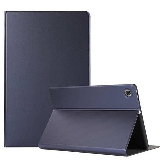 Plain Leather Stand Tablet Cover for Lenovo Tab M10 HD Gen 2 TB-X306X - Dark Blue