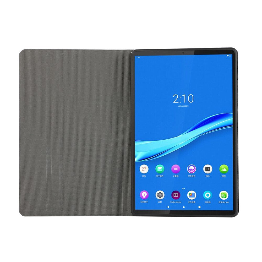 Plain Leather Stand Tablet Cover for Lenovo Tab M10 HD Gen 2 TB-X306X - Dark Blue