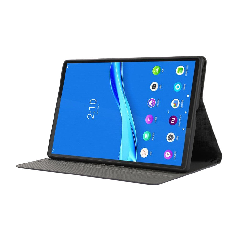 Plain Leather Stand Tablet Cover for Lenovo Tab M10 HD Gen 2 TB-X306X - Dark Blue