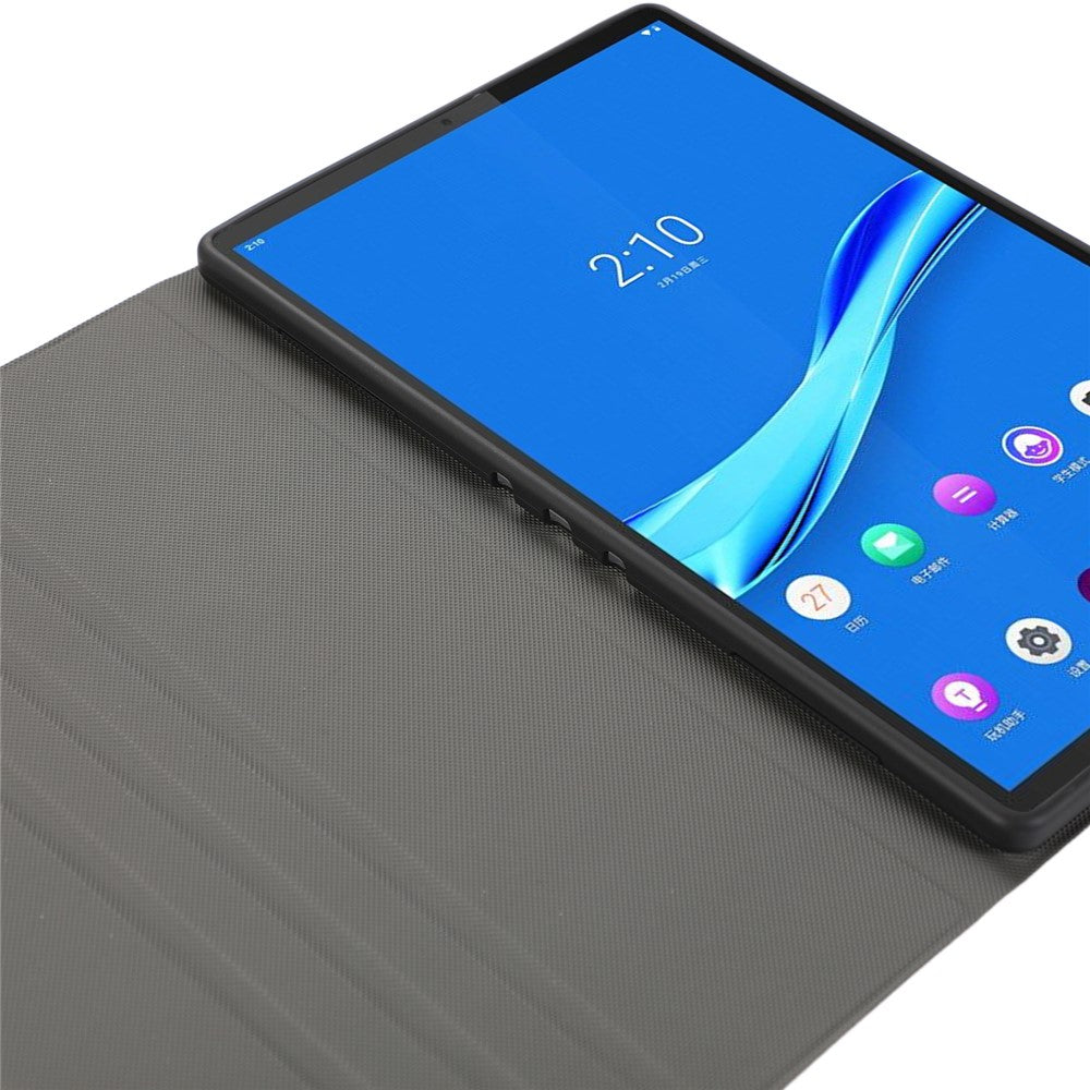 Plain Leather Stand Tablet Cover for Lenovo Tab M10 HD Gen 2 TB-X306X - Dark Blue