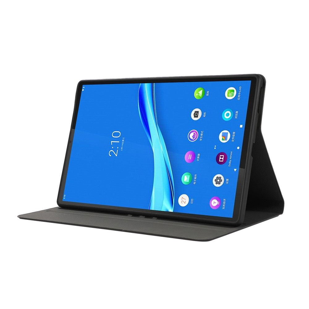 Plain Leather Stand Tablet Cover for Lenovo Tab M10 HD Gen 2 TB-X306X - Black