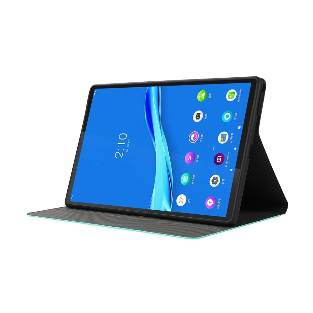 Plain Leather Stand Tablet Cover for Lenovo Tab M10 HD Gen 2 TB-X306X - Cyan
