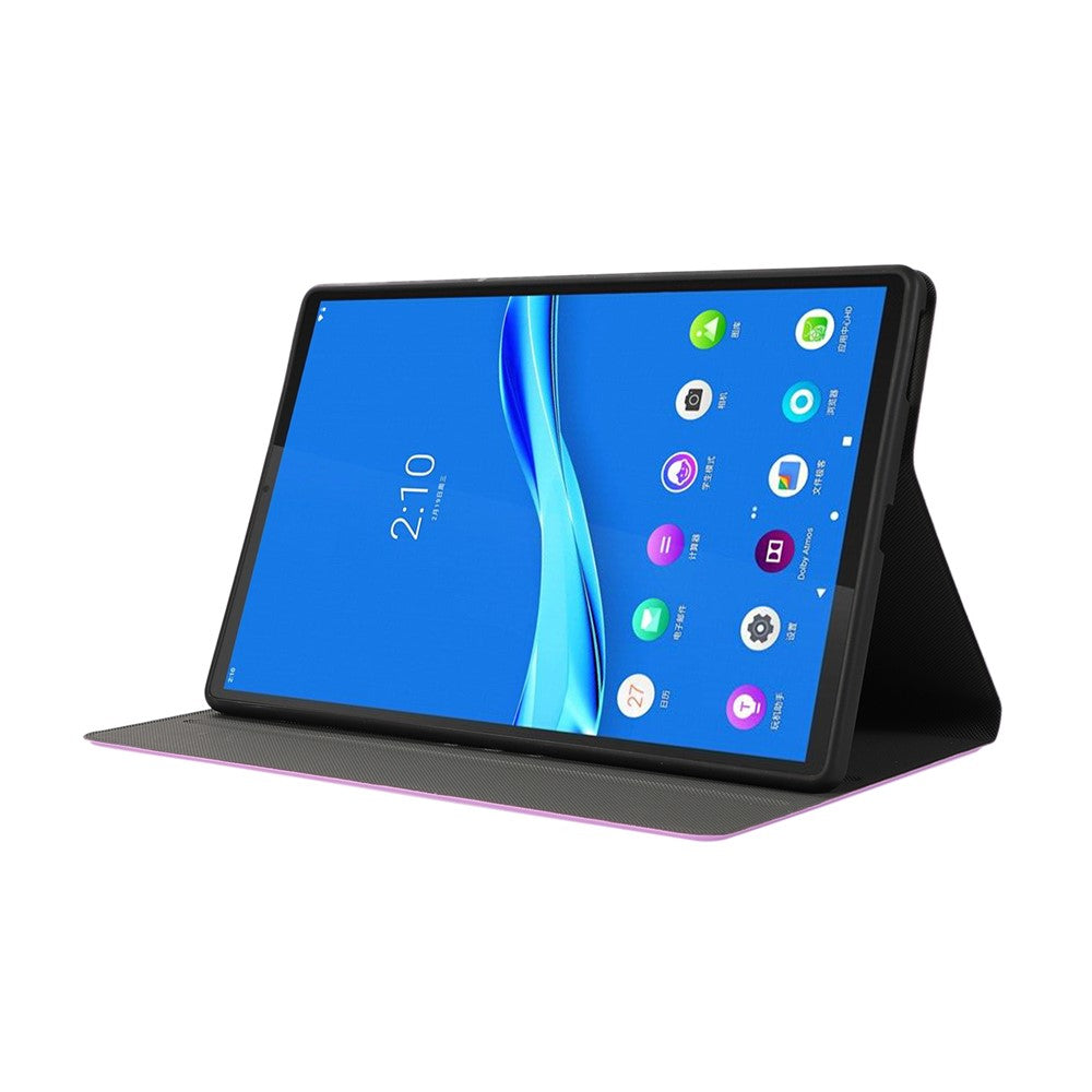 Plain Leather Stand Tablet Cover for Lenovo Tab M10 HD Gen 2 TB-X306X - Purple