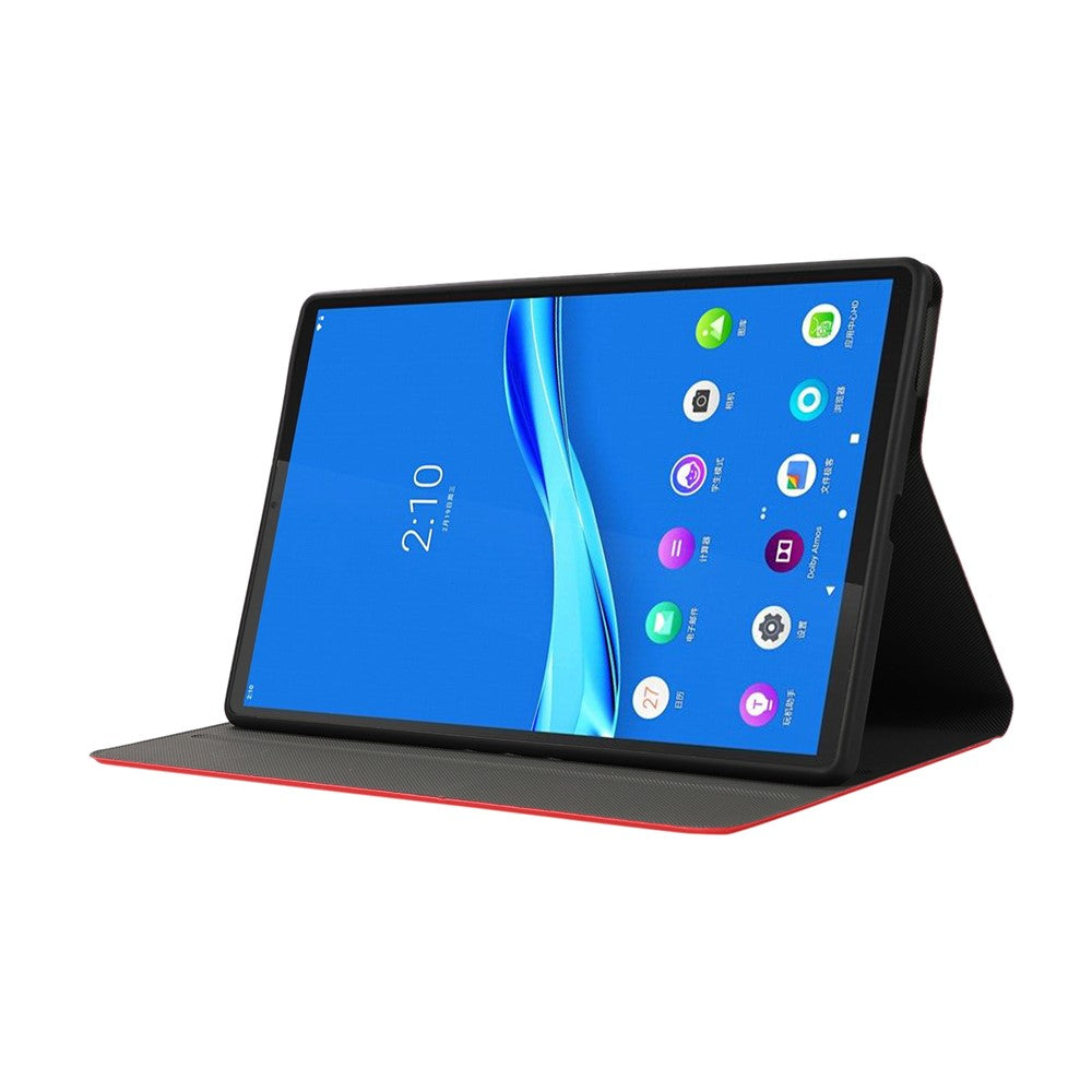 Plain Leather Stand Tablet Cover for Lenovo Tab M10 HD Gen 2 TB-X306X - Red