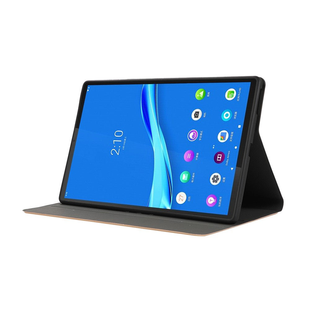 Plain Leather Stand Tablet Cover for Lenovo Tab M10 HD Gen 2 TB-X306X - Gold