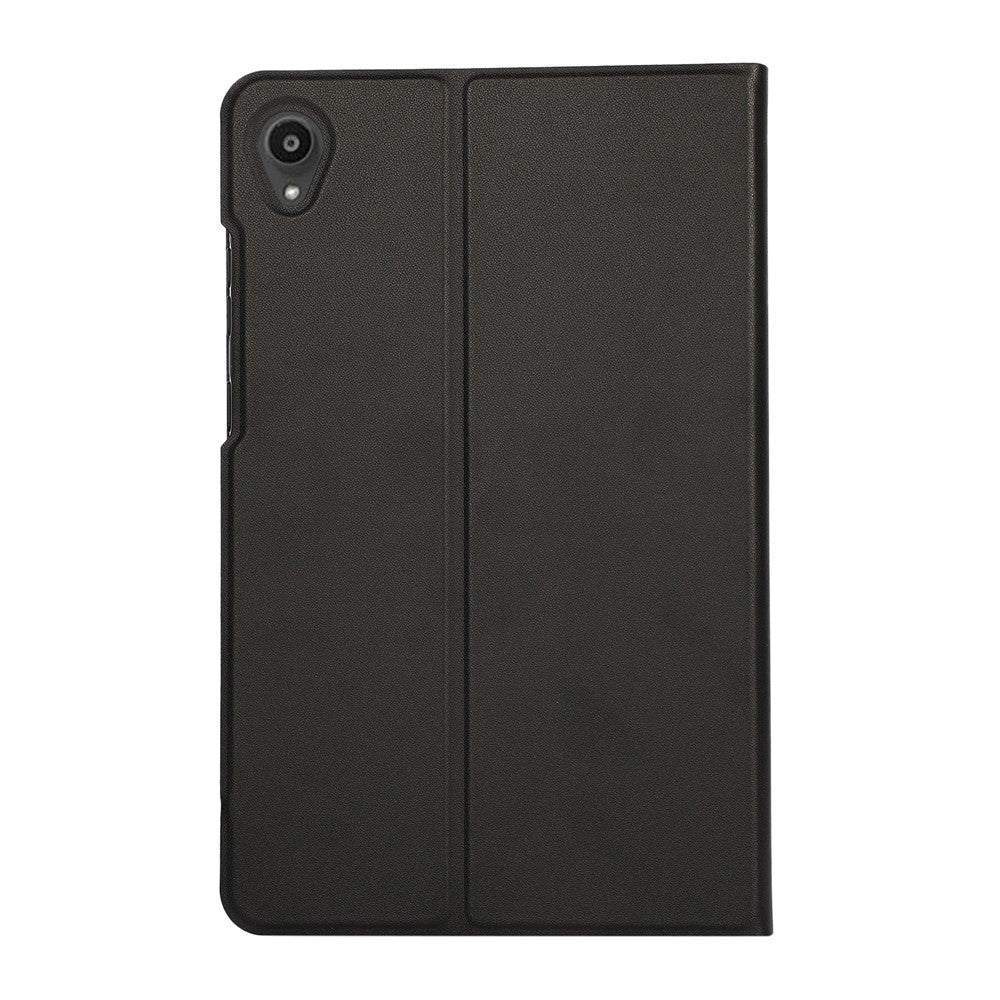 PU Leather Protector Full-Protection Case with Stand for Lenovo Tab M8 (2nd Gen) FHD - Black